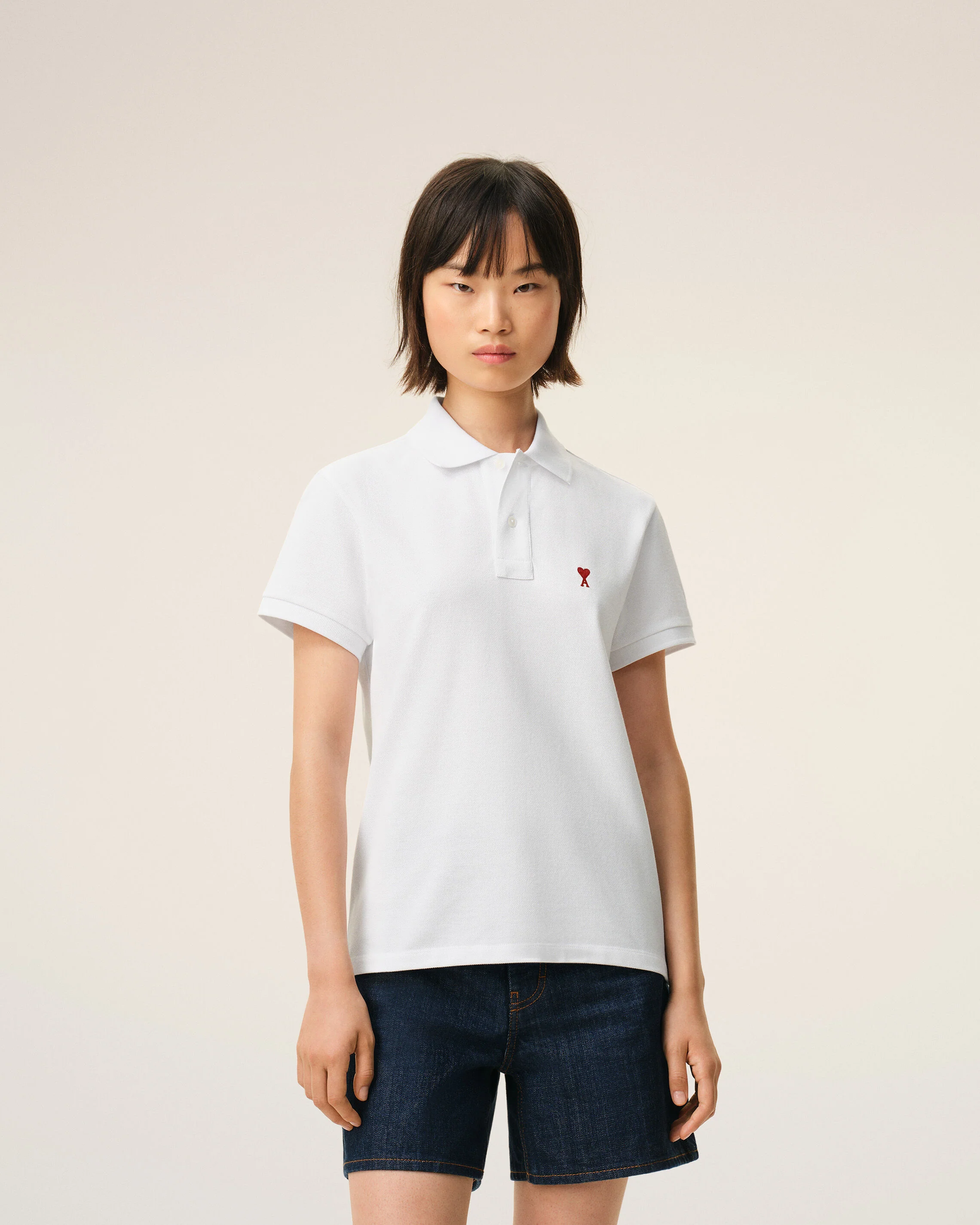 Polo blanc en coton Ami de Coeur - Image 9
