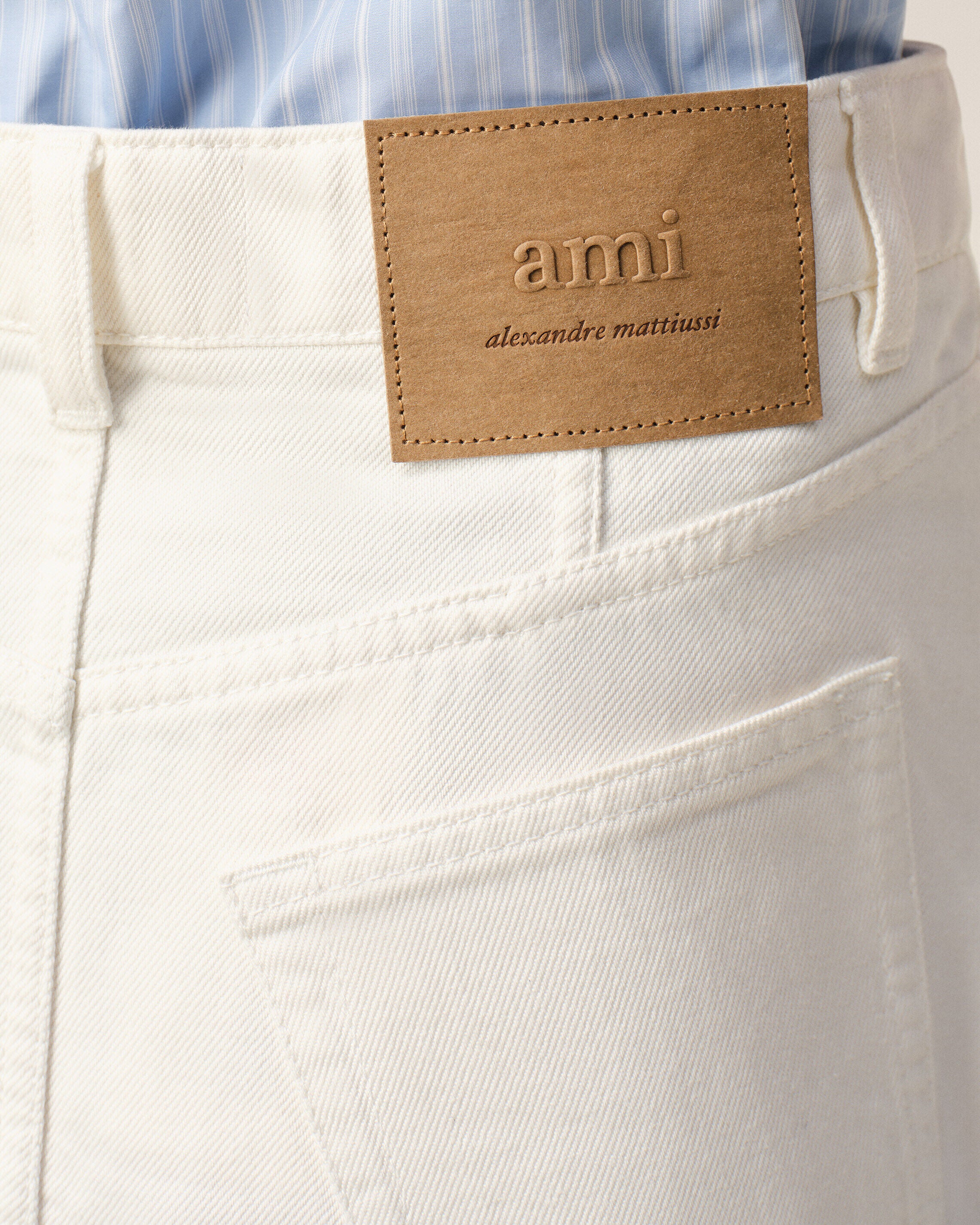 Jupe Longue Blanche en denim - Image 5