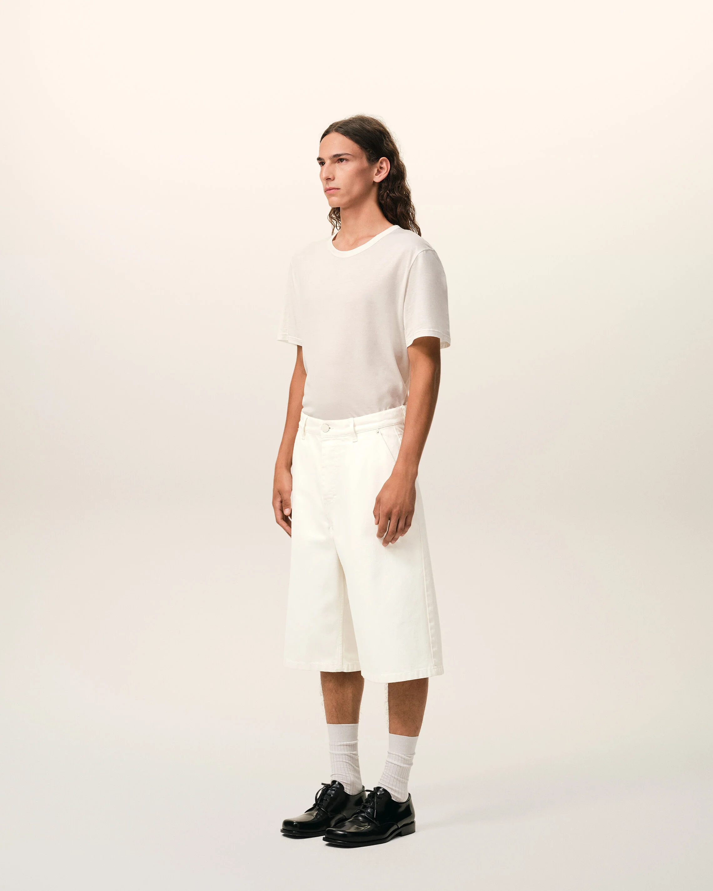 Bermuda Loose Blanc en Coton - Image 6