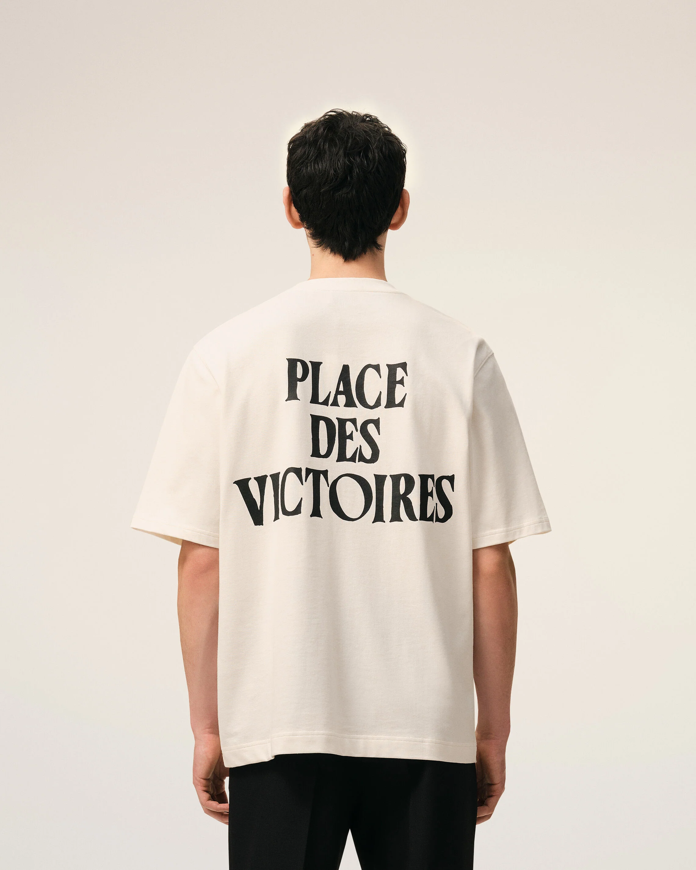 T-shirt Blanc Imprimé Place Des Victoires en Coton - Image 6