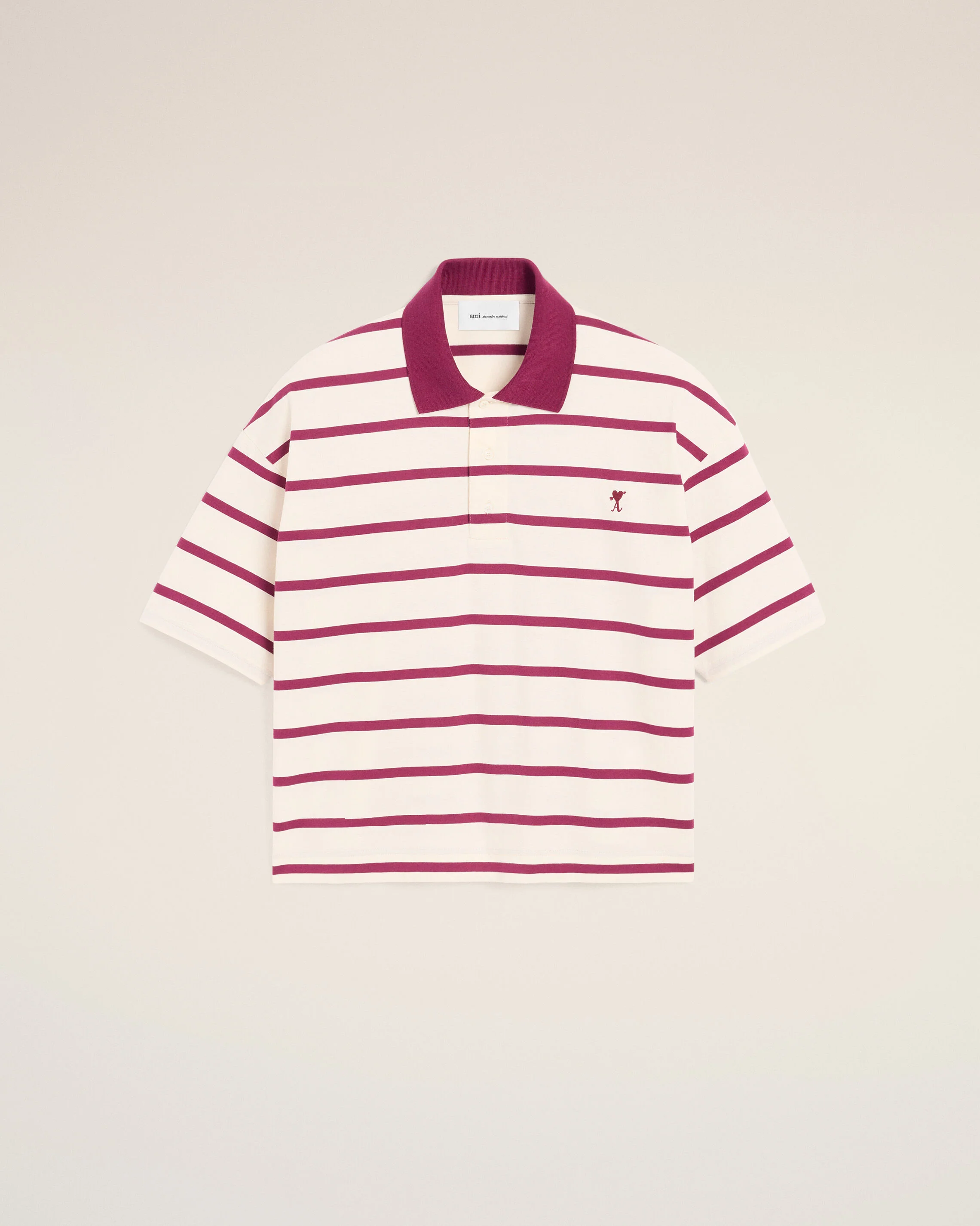 Polo blanc en coton Ami de Coeur flèche
