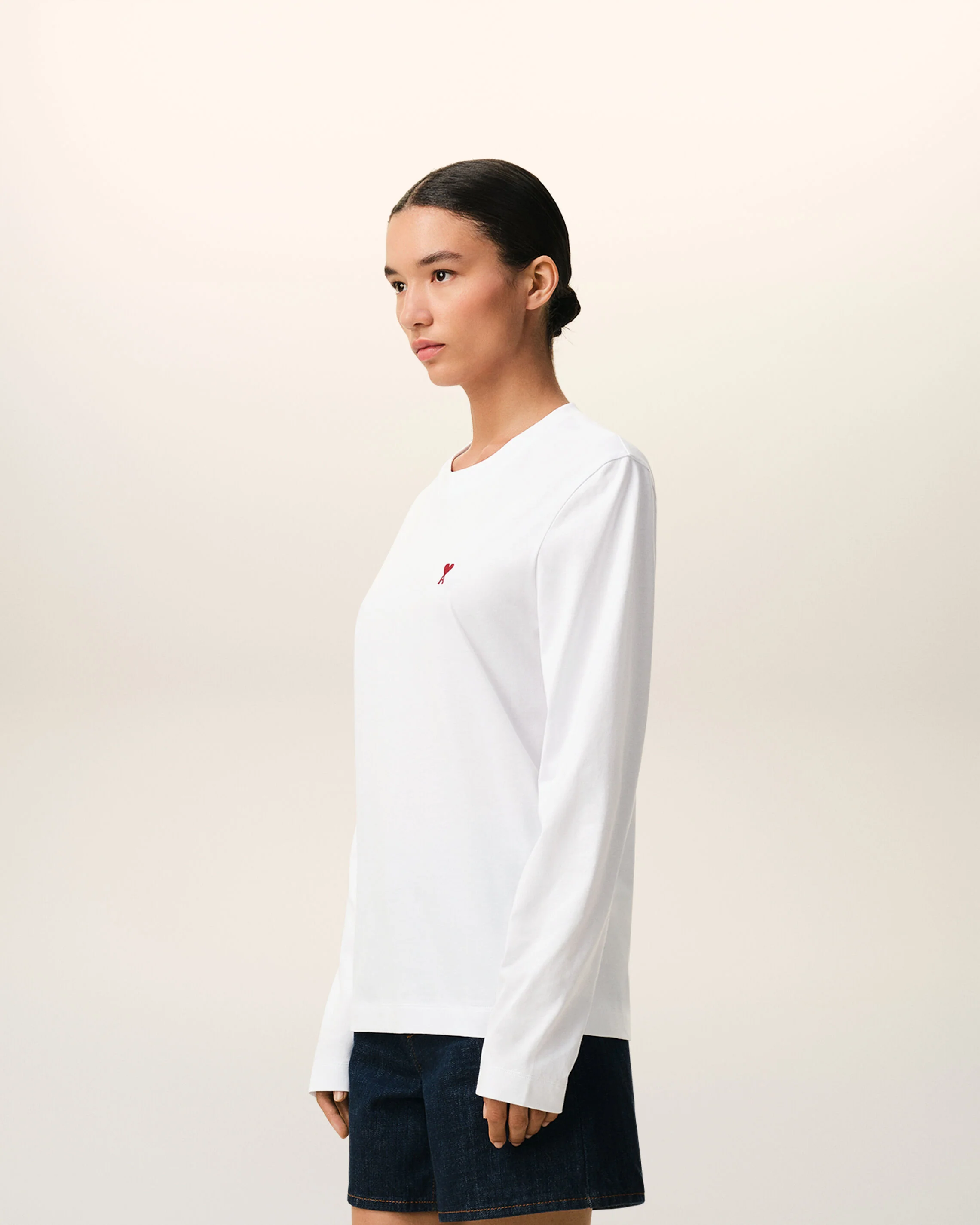 T-shirt blanc Manches Longues en coton Ami De Coeur - Image 12