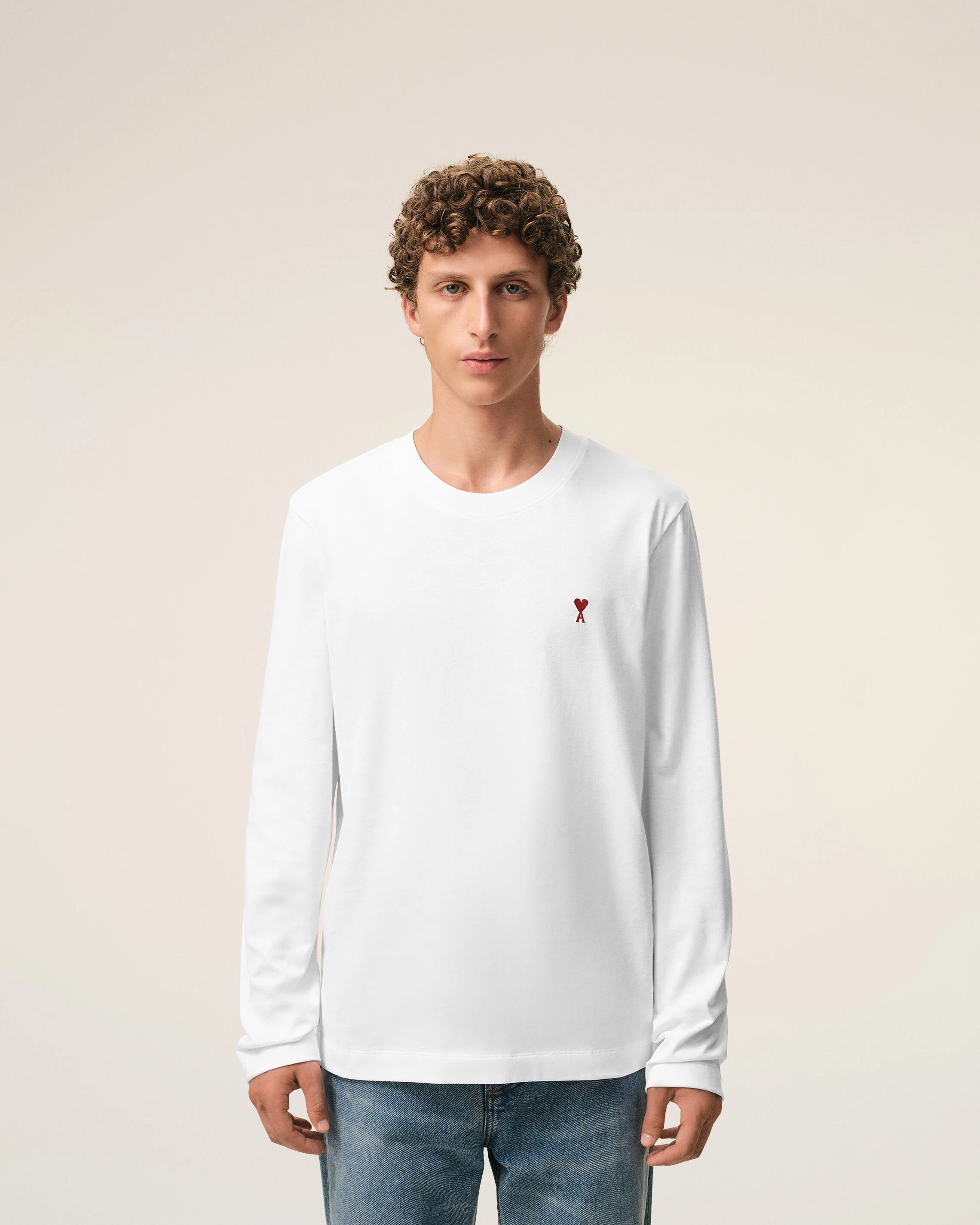 T-shirt blanc Manches Longues en coton Ami De Coeur - Image 3