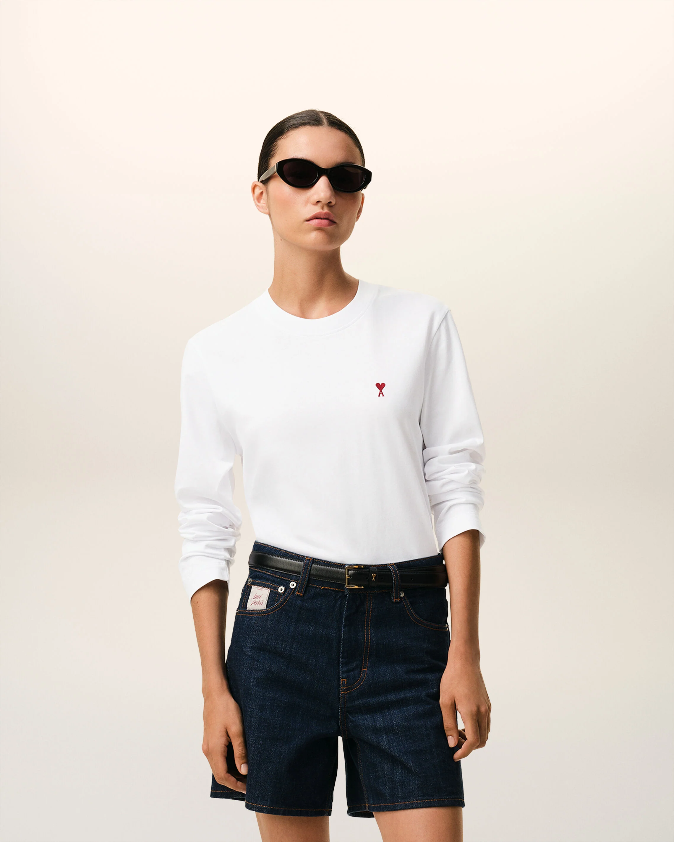 T-shirt blanc Manches Longues en coton Ami De Coeur - Image 8