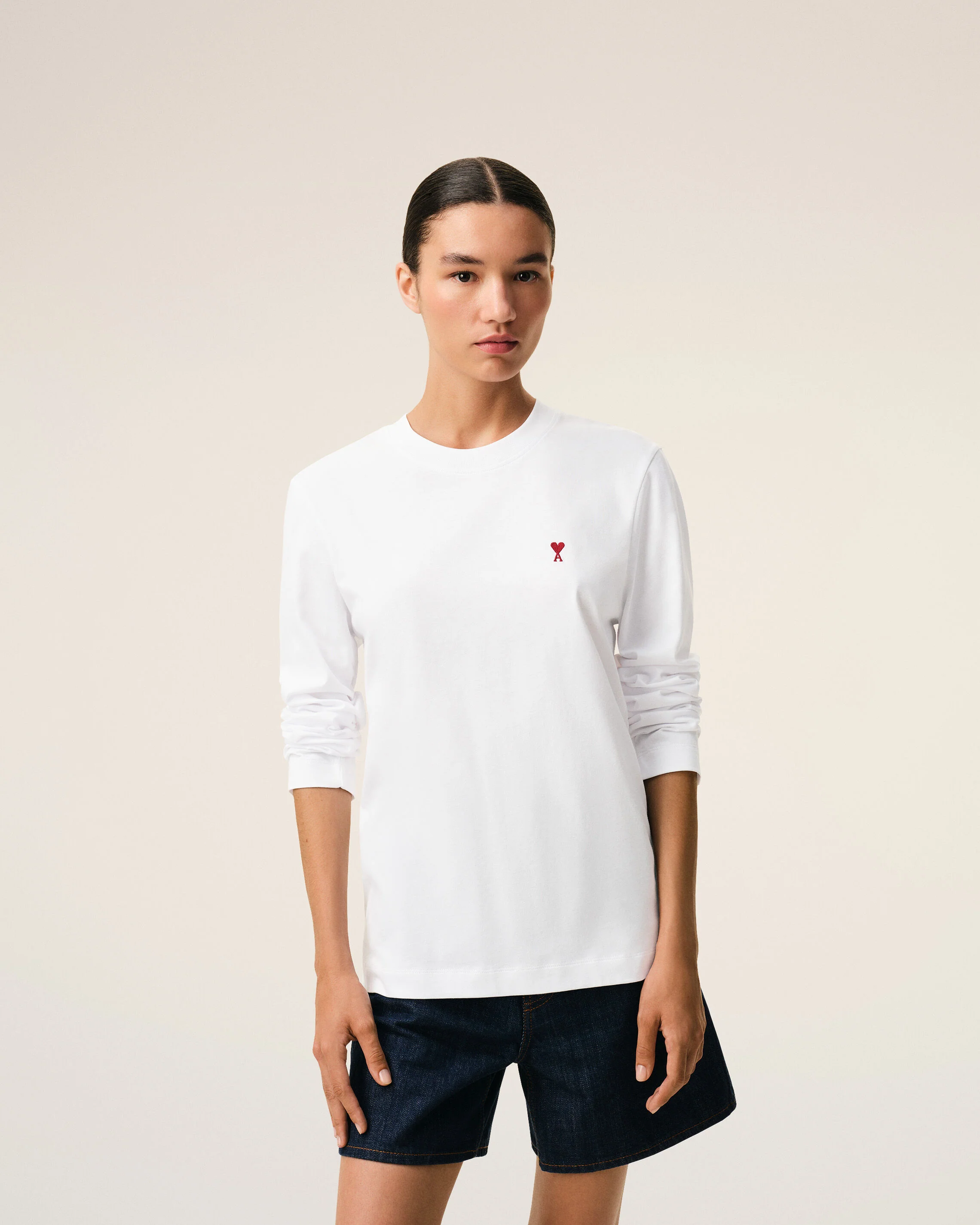 T-shirt blanc Manches Longues en coton Ami De Coeur - Image 9