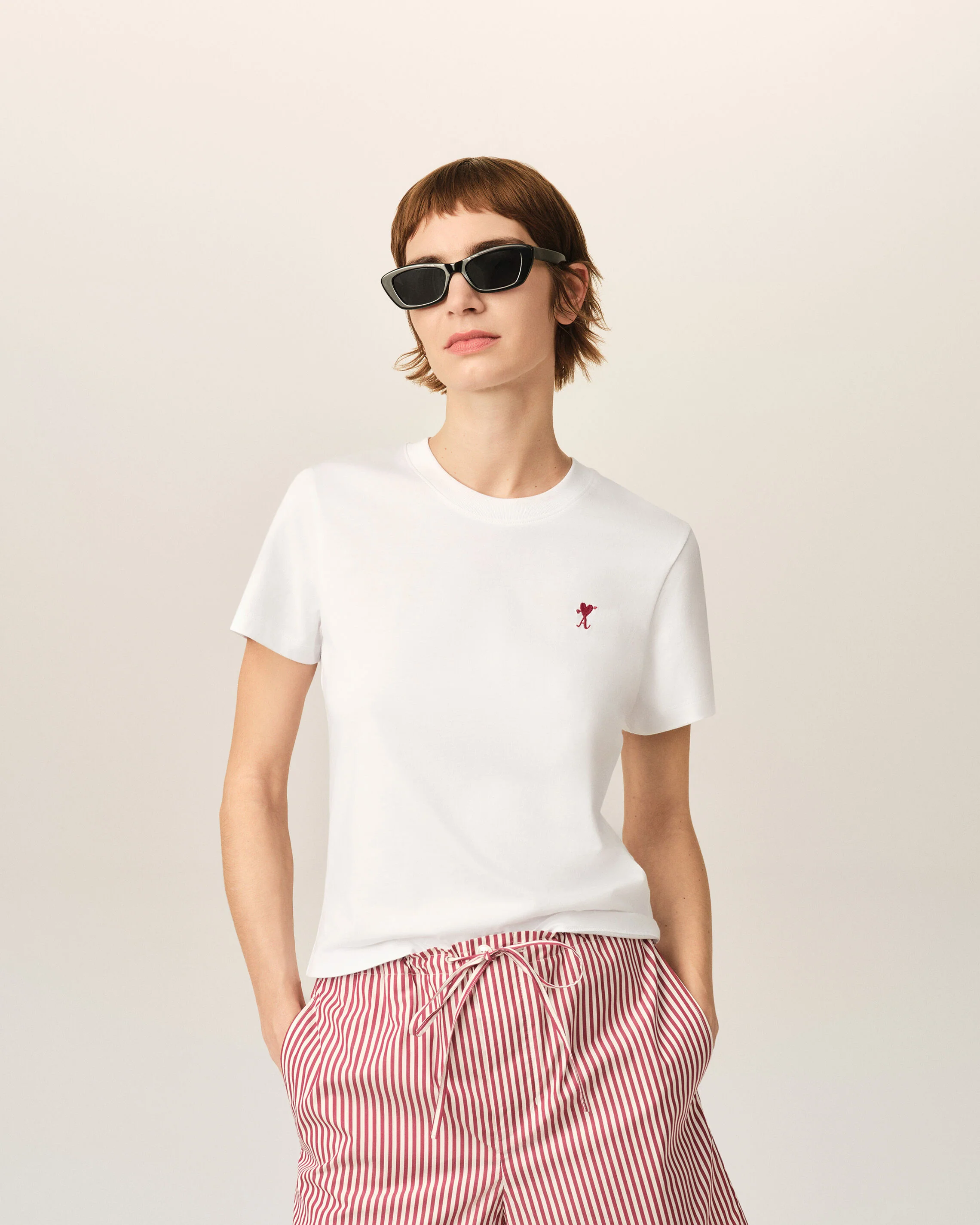 T-shirt blanc en coton Ami de Coeur flèche - Image 2