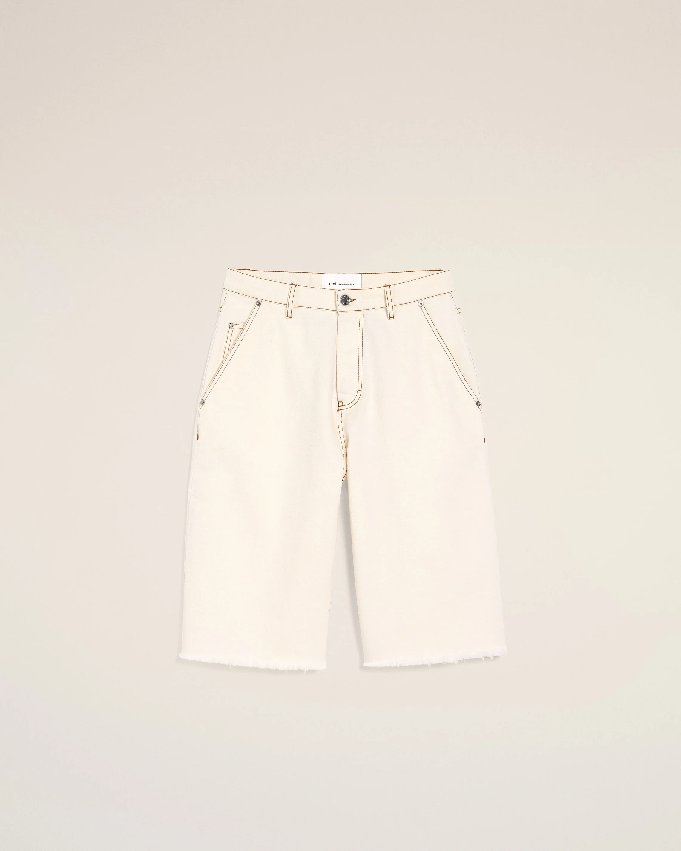 Short Blanc Coupe Wide En Coton
