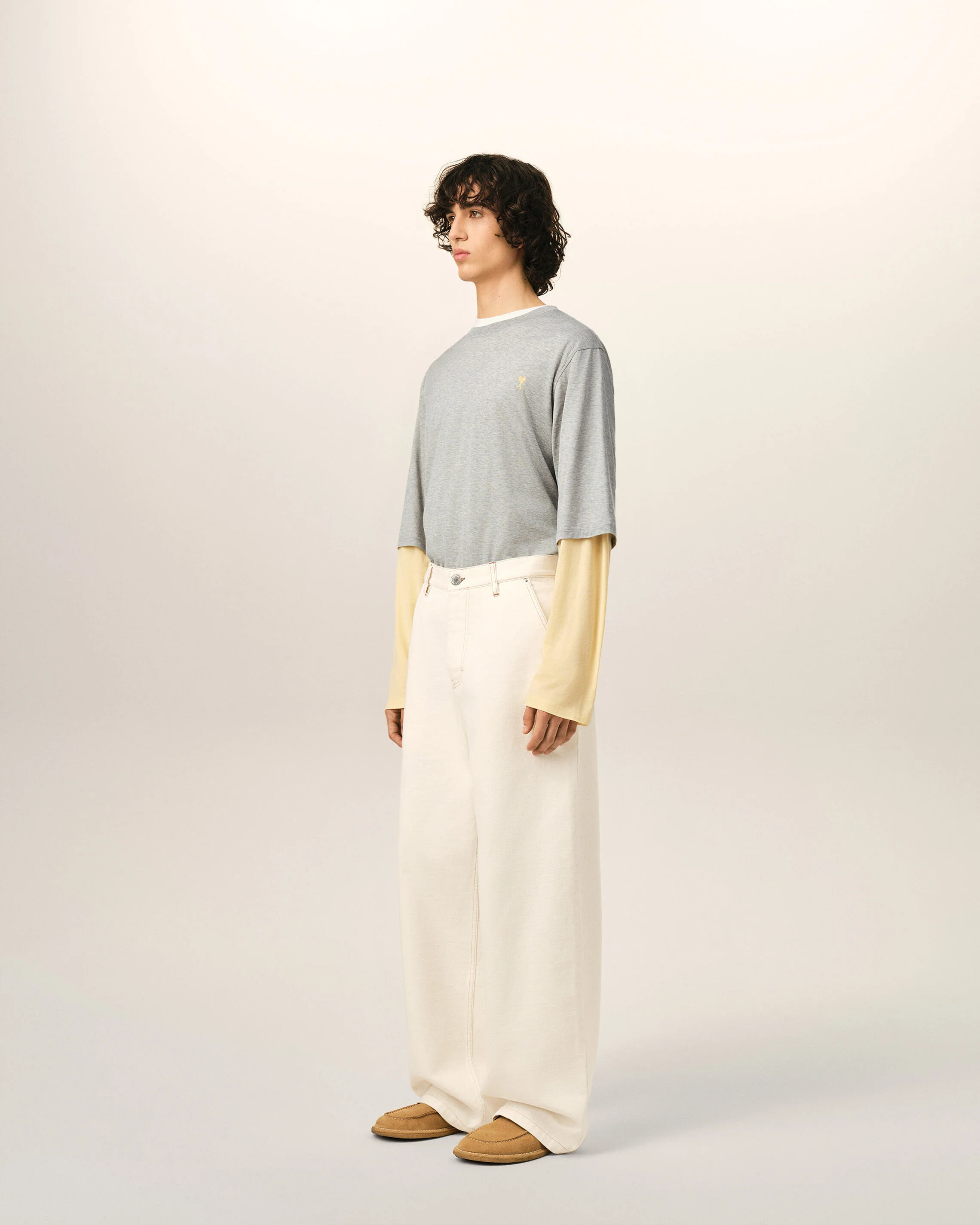 Pantalon Blanc Coupe Wide En Coton - Image 6