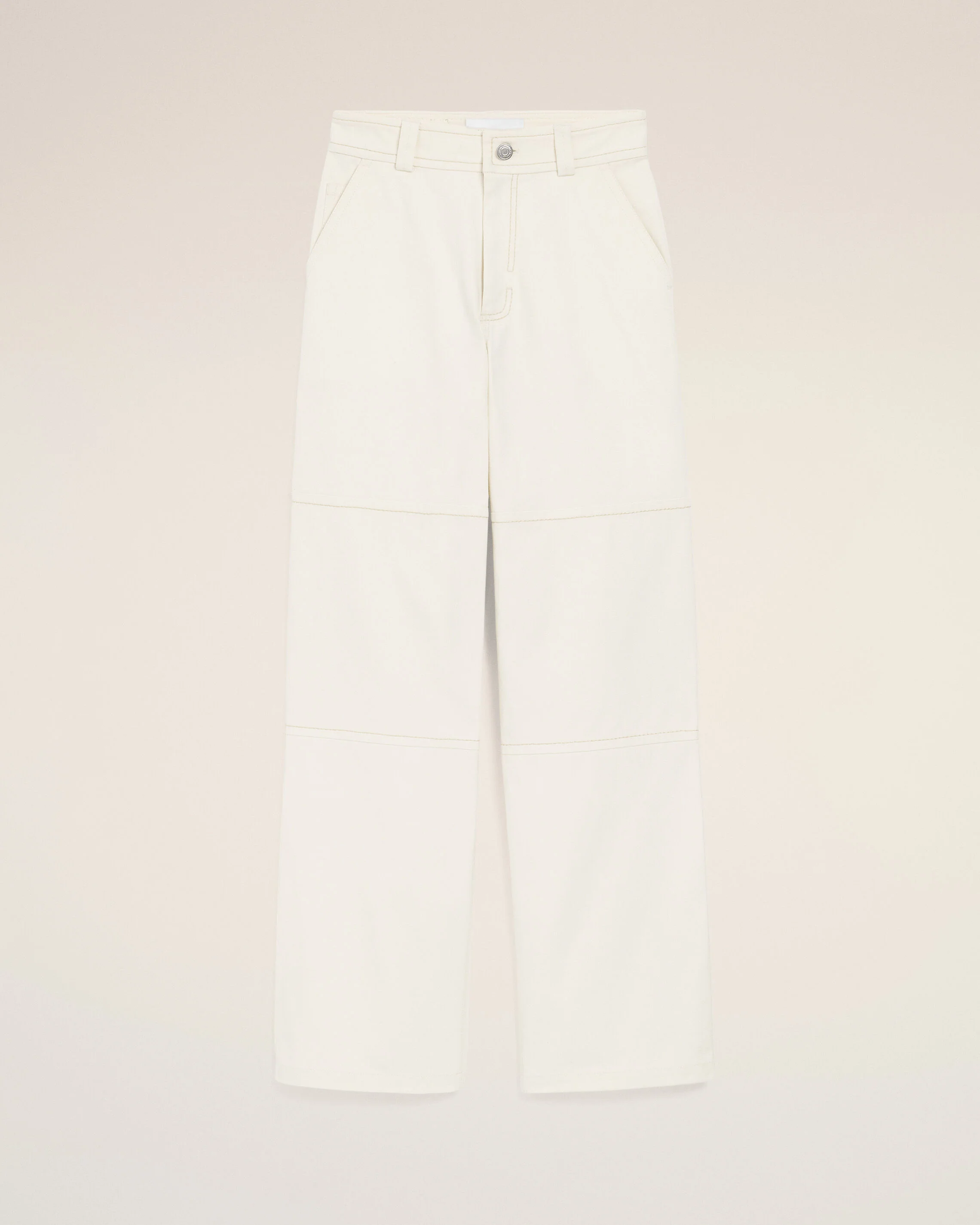 Pantalon Worker Blanc en Coton