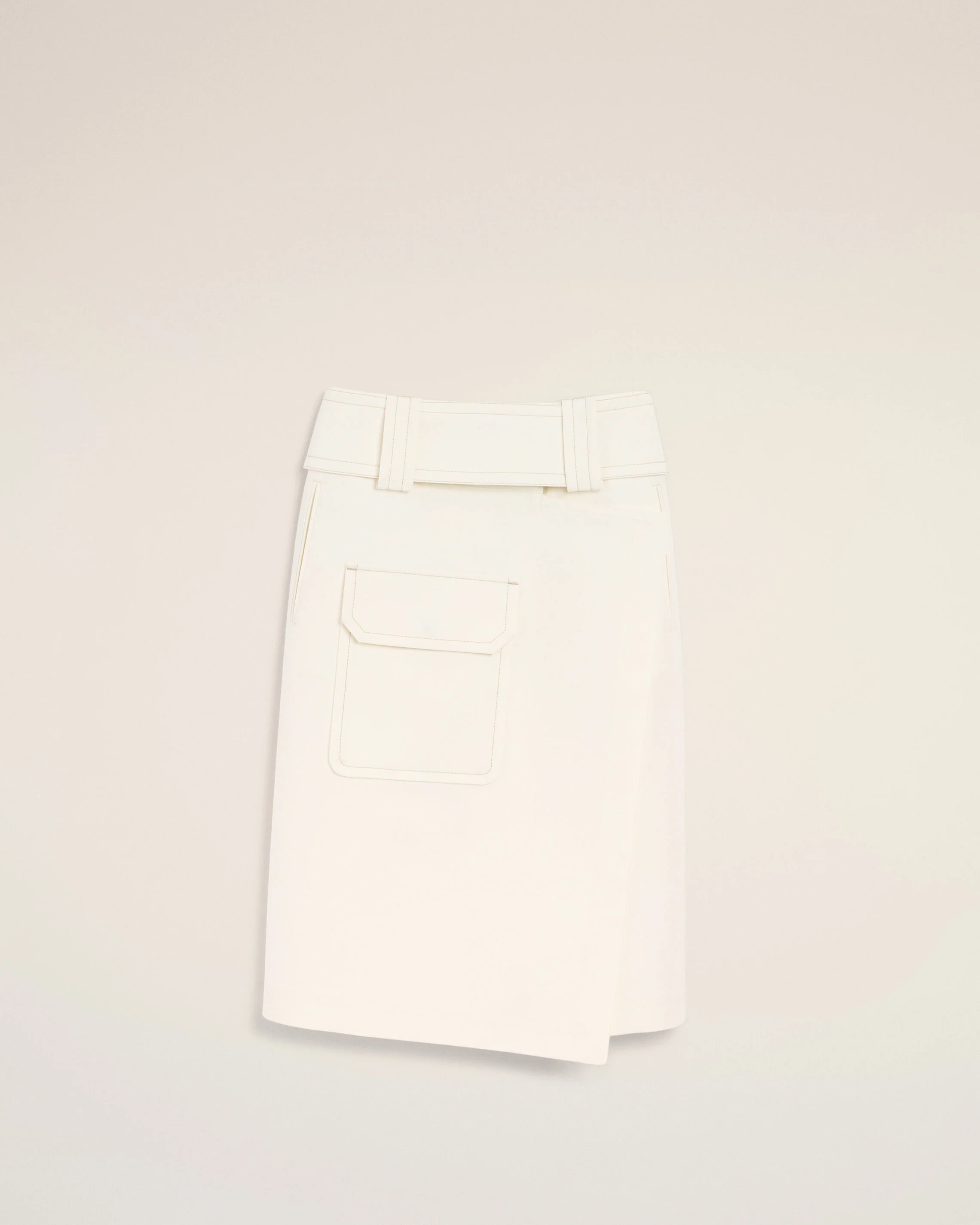 Jupe Portefeuille Blanche en Coton