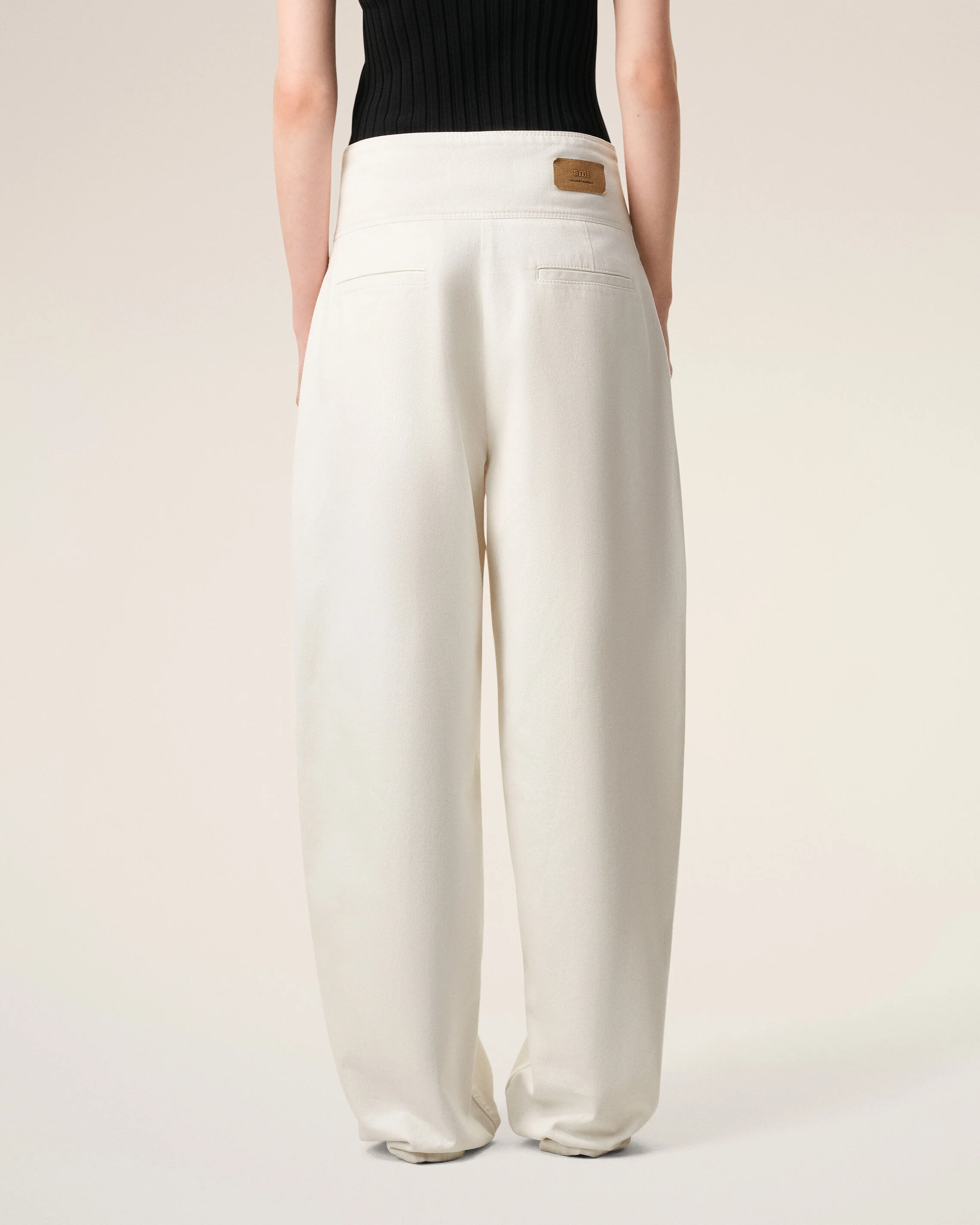 Jean Blanc A Ceinture Portefeuille en Coton - Image 4