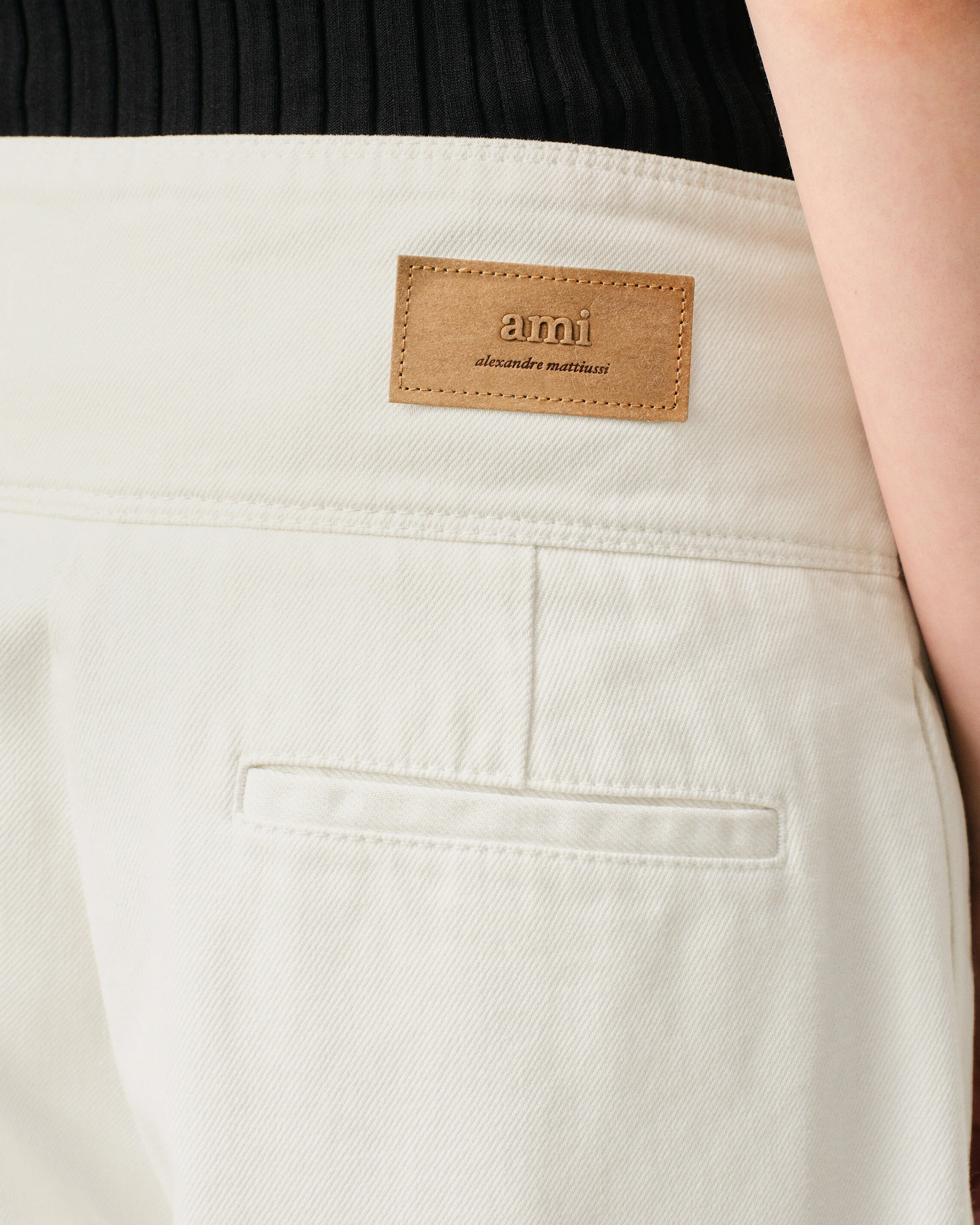 Jean Blanc A Ceinture Portefeuille en Coton - Image 5