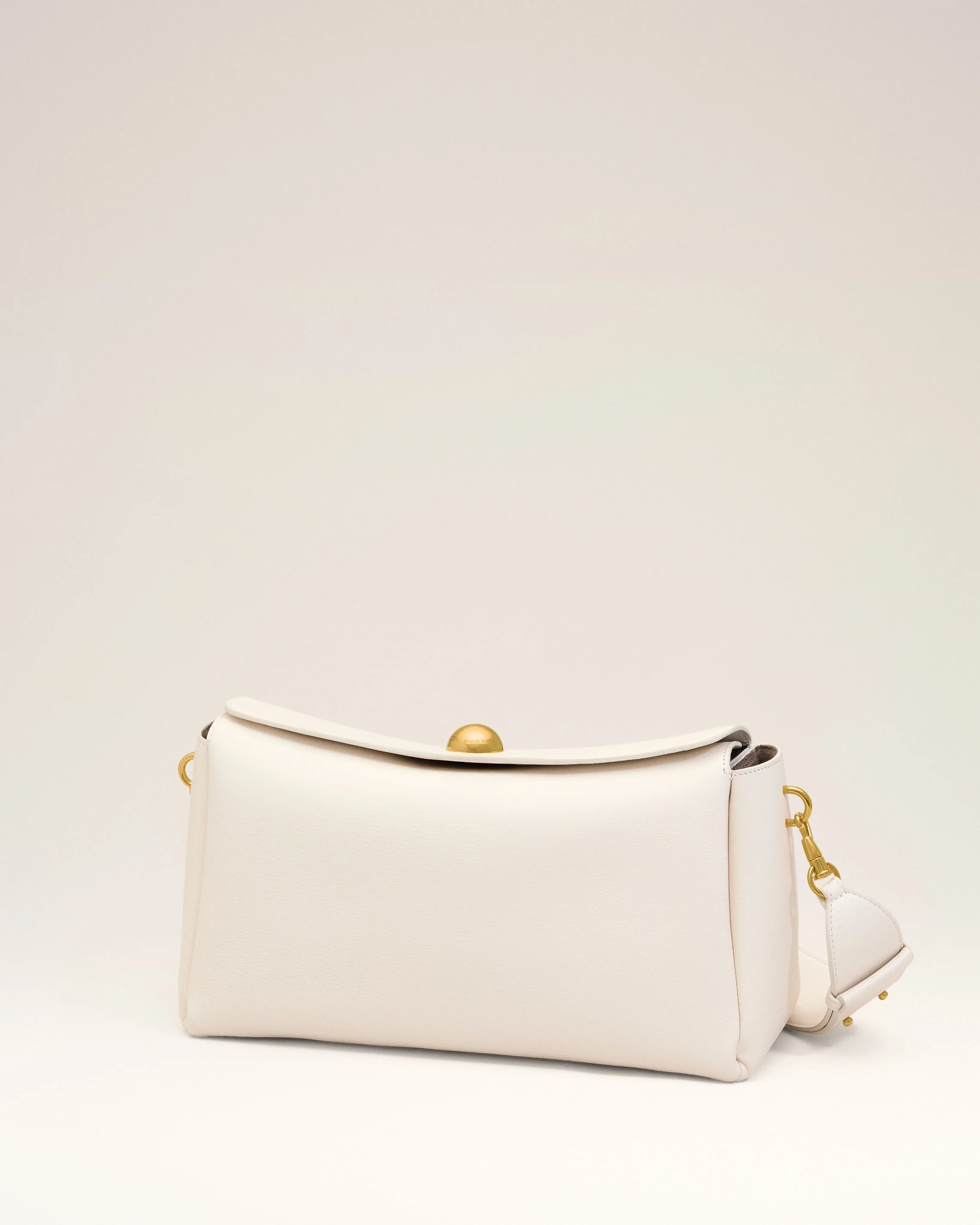 Sac Carrousel Moyen Blanc en Cuir De Veau - Image 12