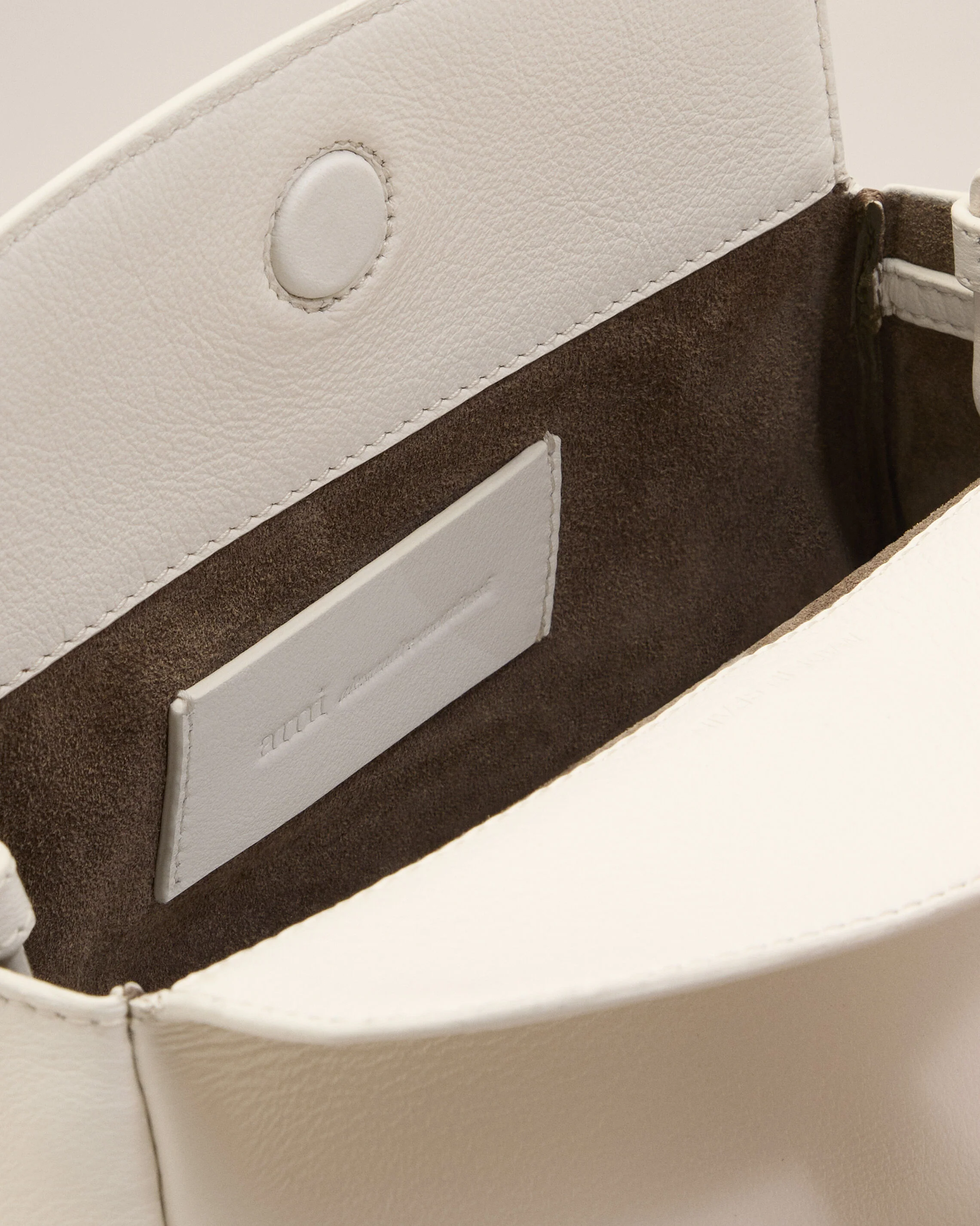 Mini Sac Carrousel Blanc en Cuir De Veau - Image 8