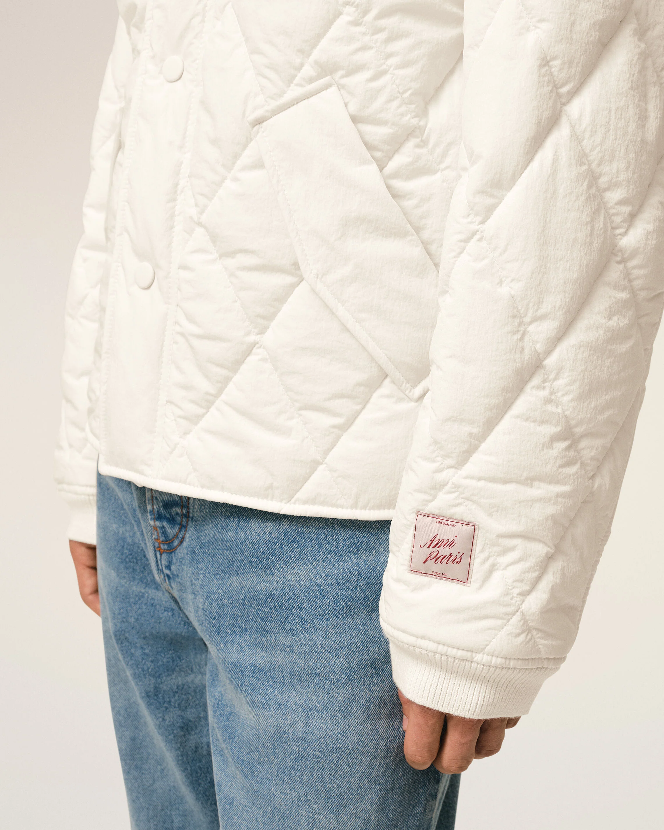 Veste Blanche Rembourrée en Nylon - Image 4