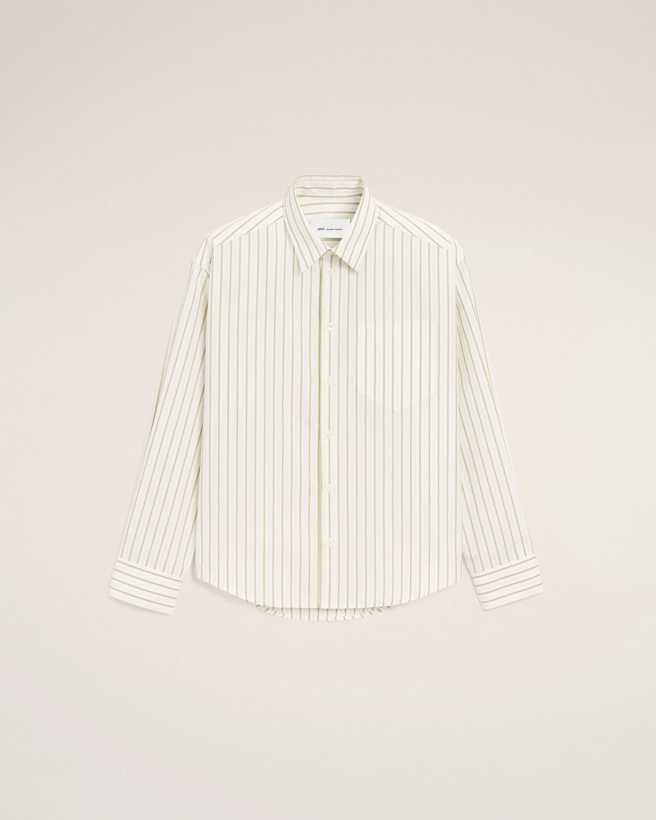 Chemise Boxy Blanche Rayée Ami De Coeur en Coton