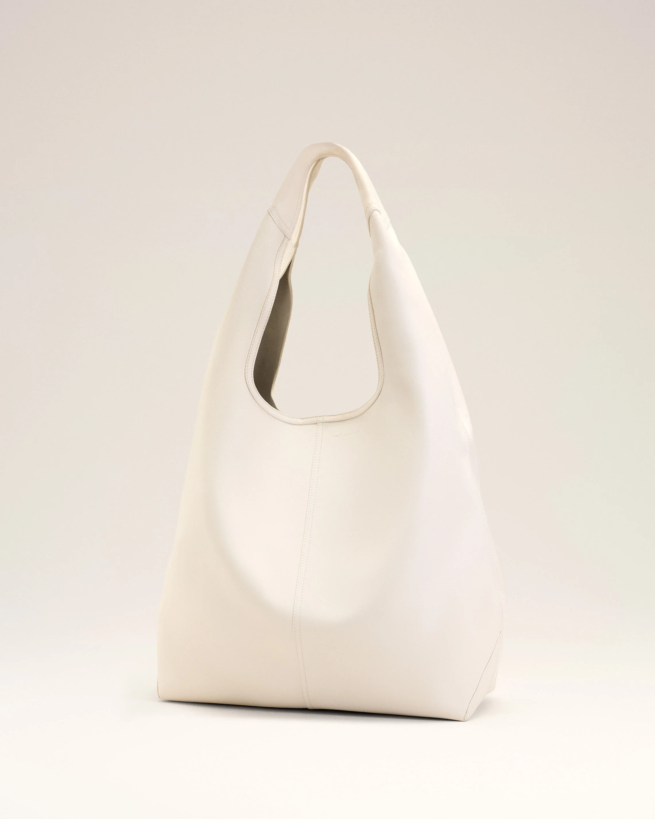 Sac Hobo Etienne Blanc en Cuir De Taurillon - Image 3