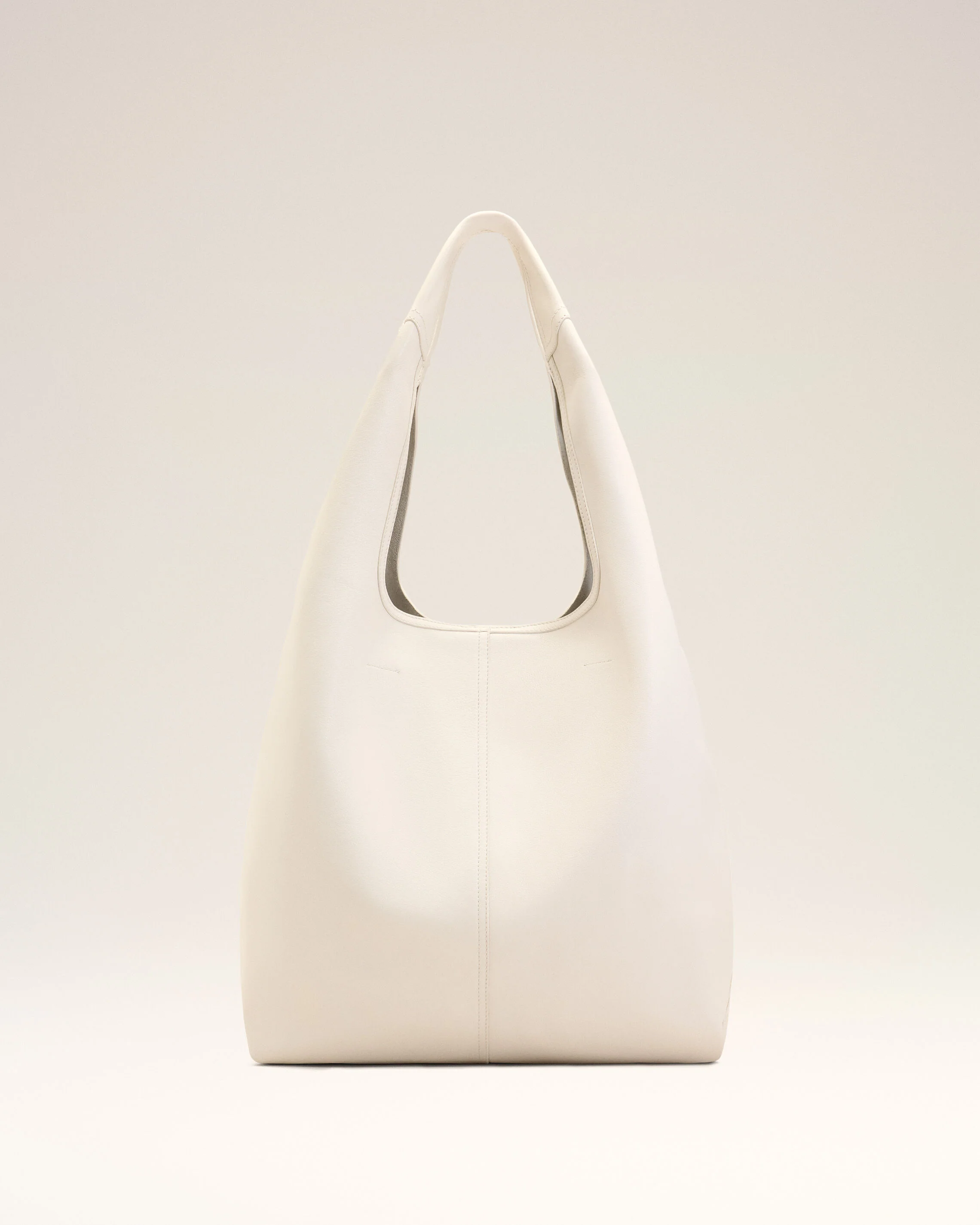 Sac Hobo Etienne Blanc en Cuir De Taurillon - Image 4