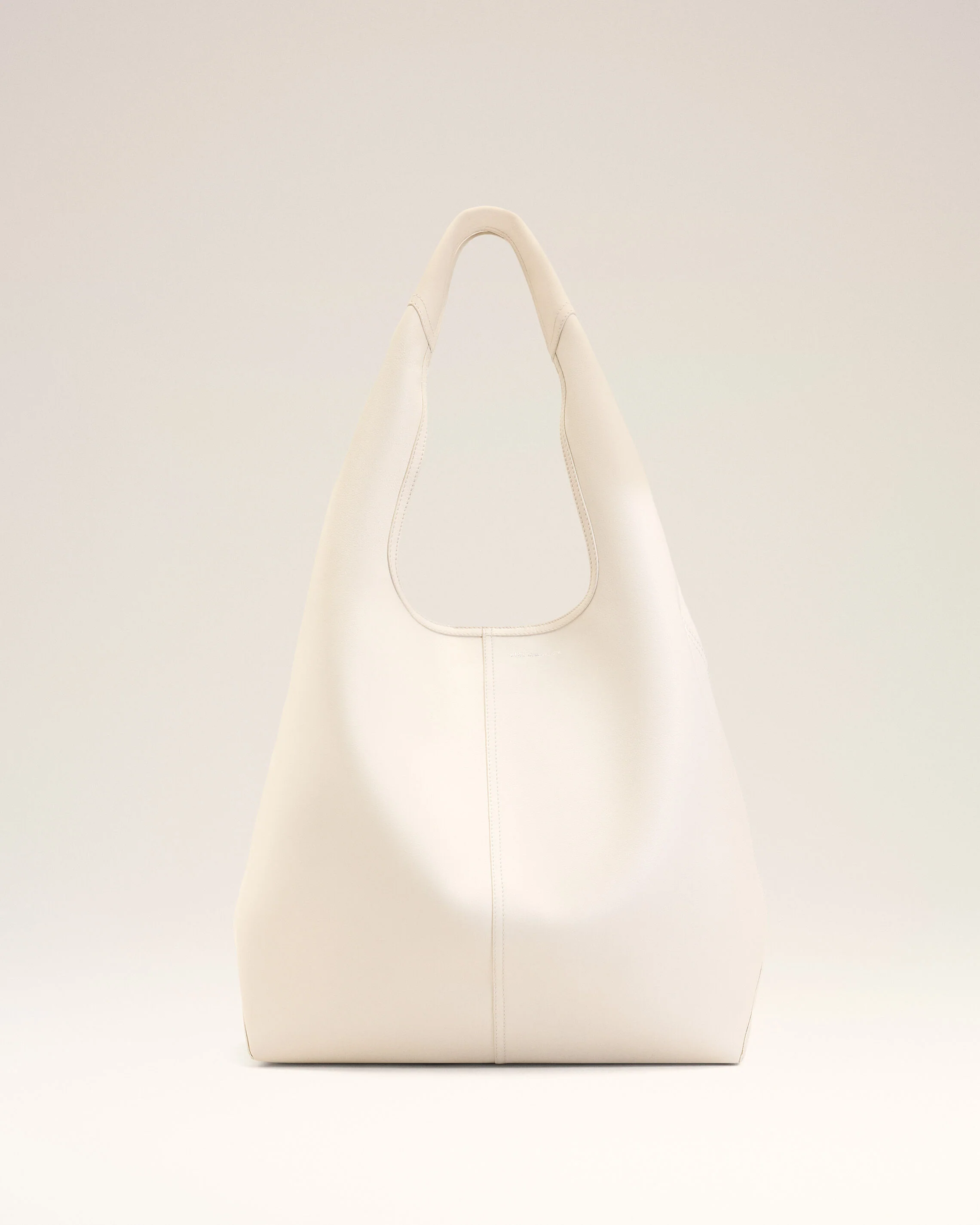Sac Hobo Etienne Blanc en Cuir De Taurillon - Image 7