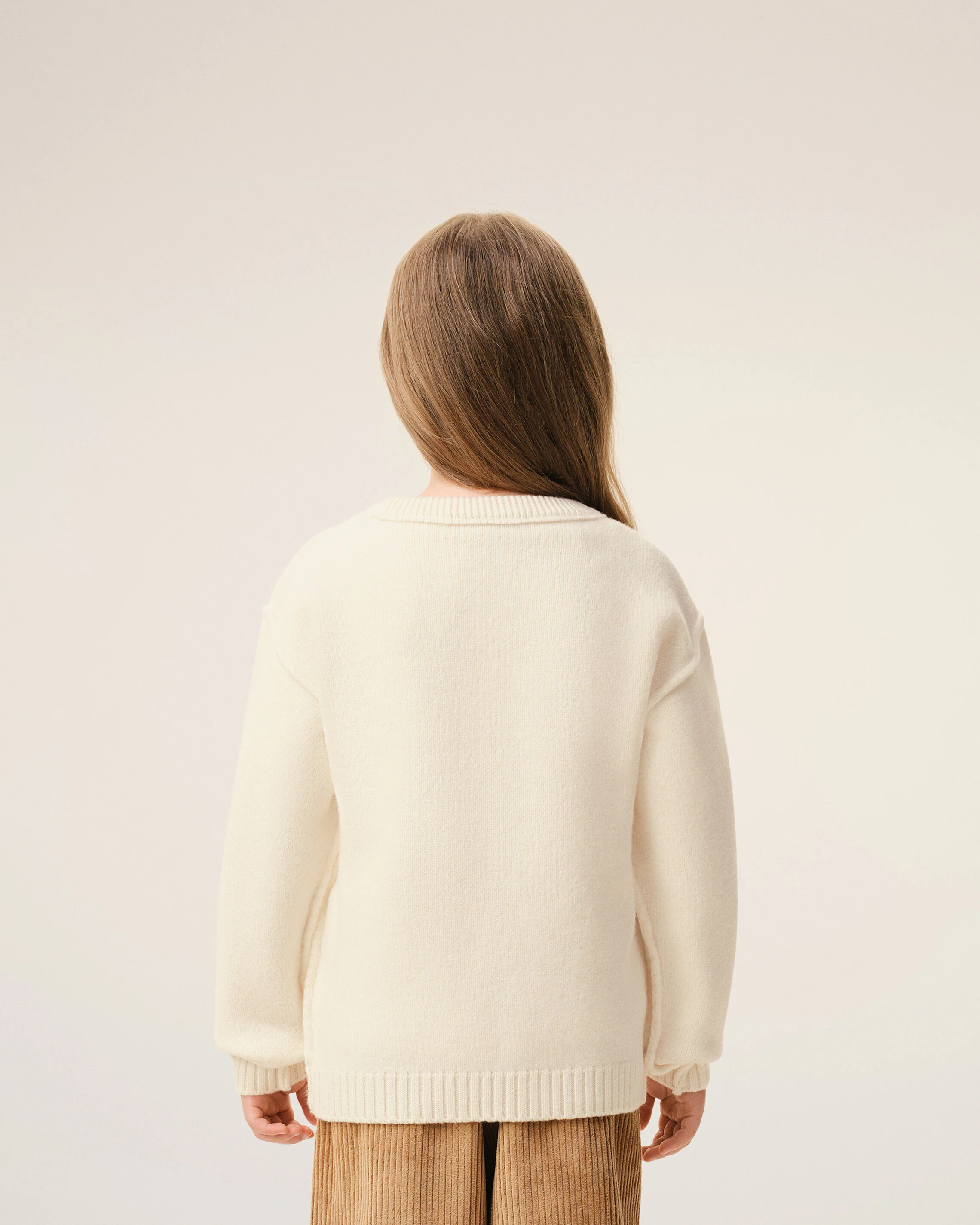 Pull Blanc Col Rond Ami De Coeur En Laine - Image 7