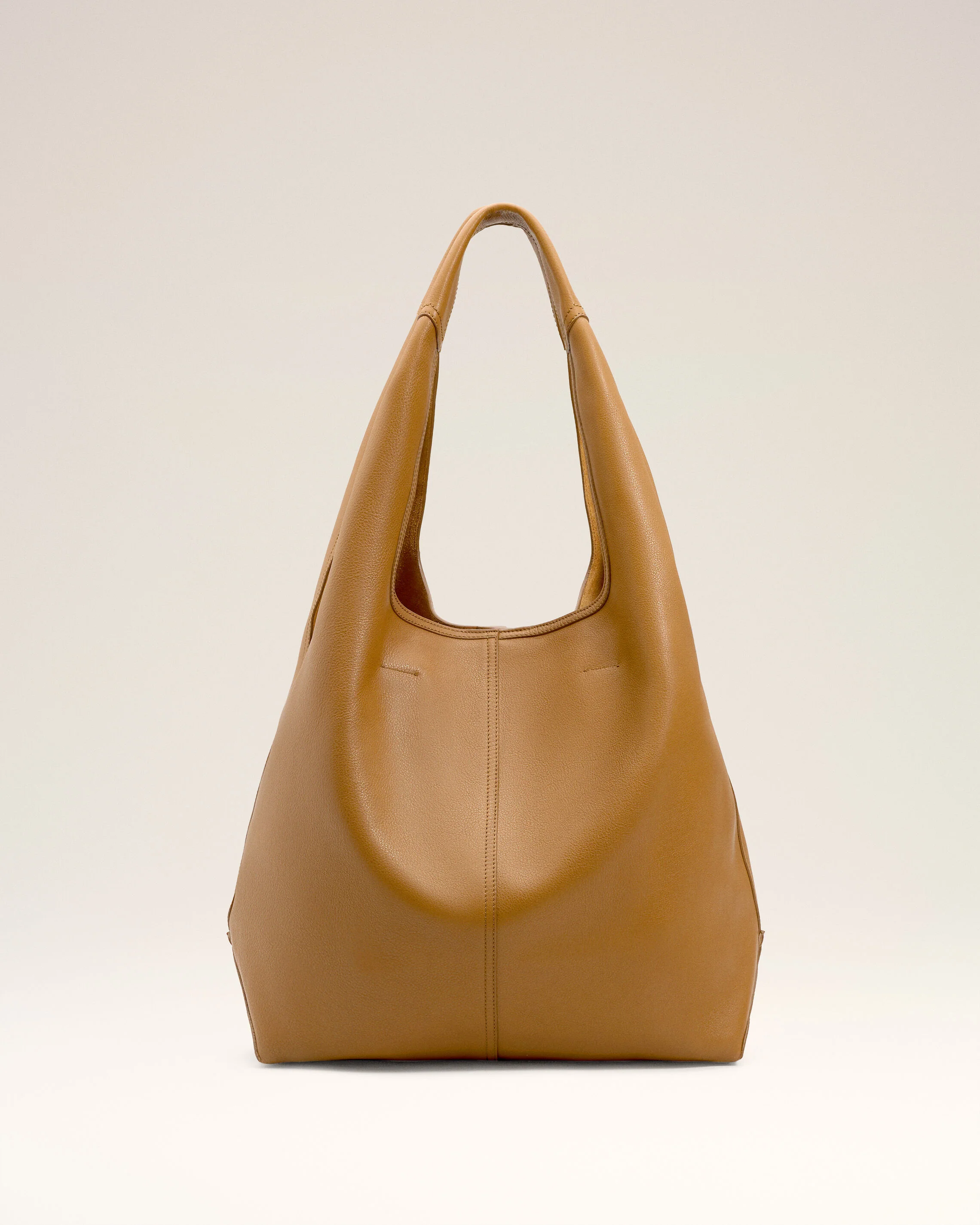 Sac Hobo Jaune Etienne En Cuir Souple - Image 4